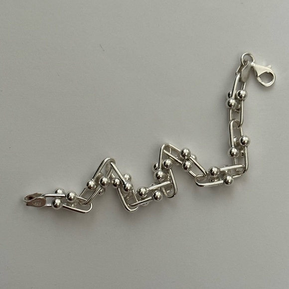 Unisex link chain 925 silver bracelet 7.25” 7.25 inches - Picture 4 of 4